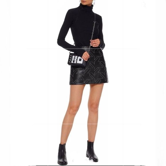 Helmut Lang leather mini skirt - Picture 1 of 14